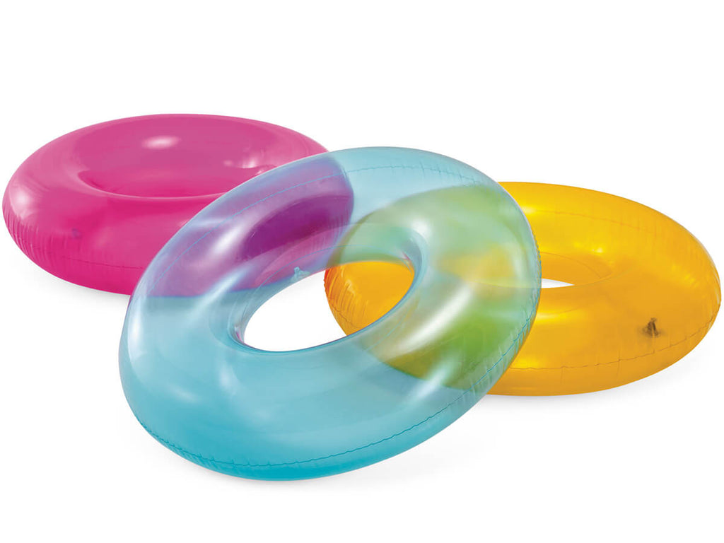 Intex transparenter Schwimmring in Rosa