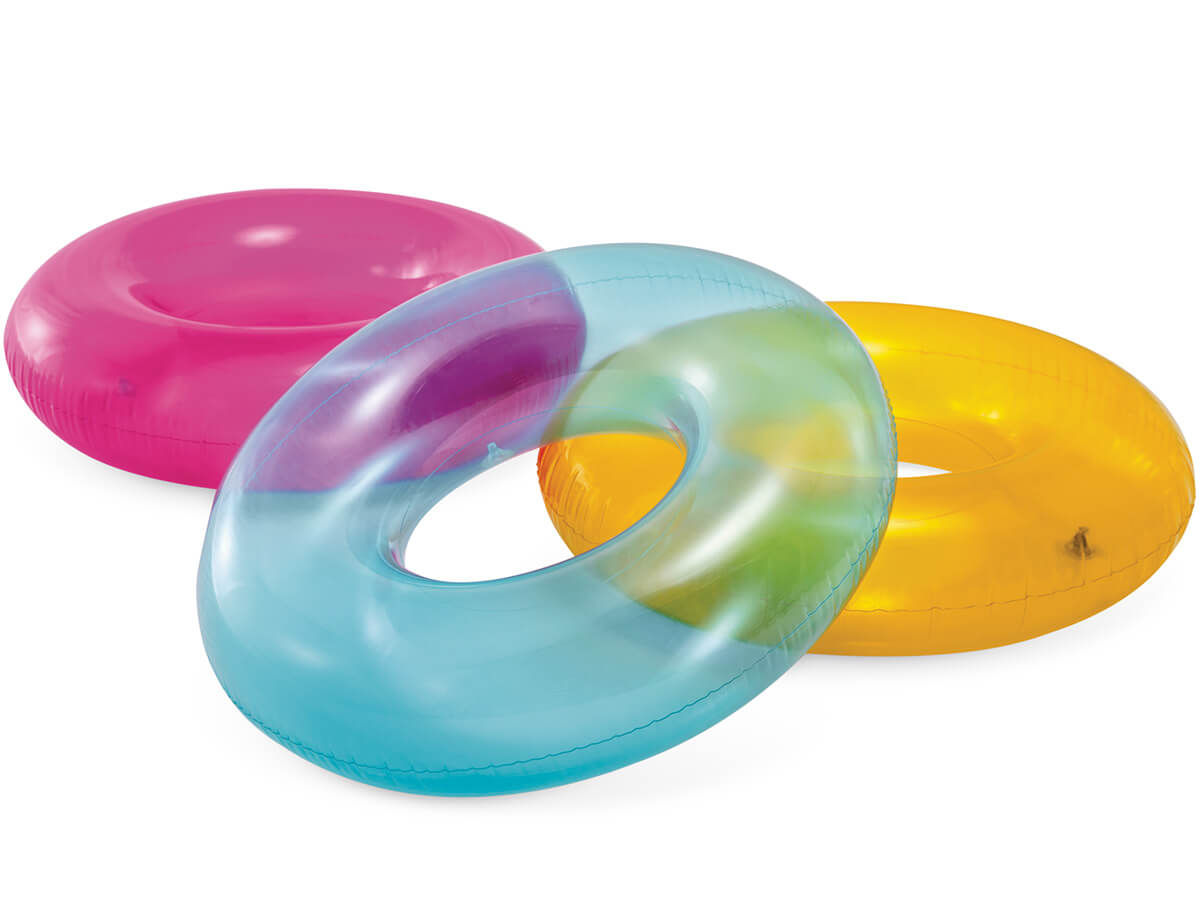 Intex transparenter Schwimmring in Rosa