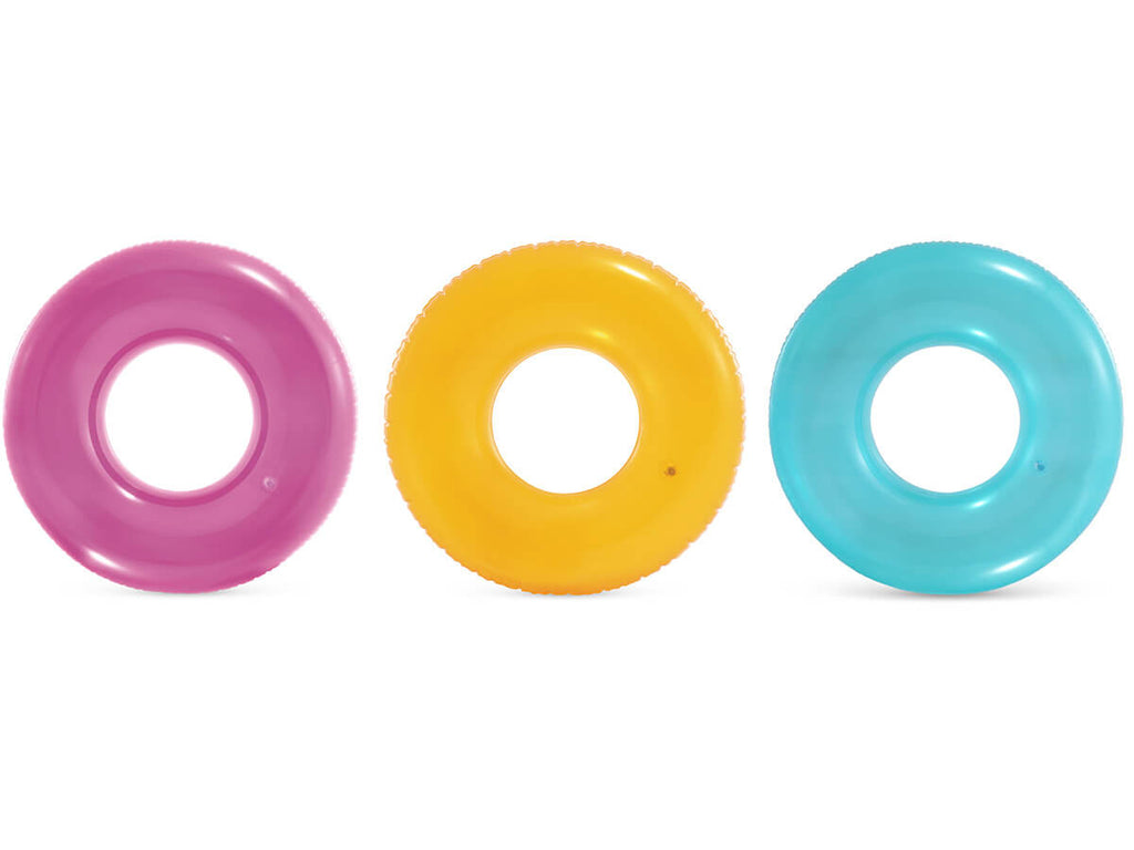 Intex transparenter Schwimmring in Rosa