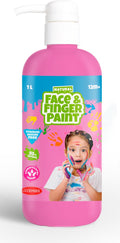 Boti Natural Gesichts-Fingerfarbe, Flasche mit Pumpe – rosa, 1 l