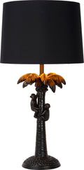 Lucide extravaganza coconut - tafellamp - ø 30,5 cm - 1xe27 - zwart