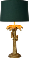 Lucide extravaganza coconut - tafellamp - ø 30,5 cm - 1xe27 - mat goud messing