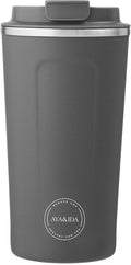Aya ida aya ida - cup2go - thermosbeker - koffiebeker - coffee to go - reisbeker - meenemen - 500ml - dark grey