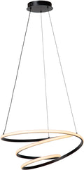 Lucide espiral - hanglamp - led dimbaar - cct - 1x40w 2700k 4000k - zwart | essential