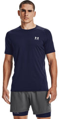 Under armour ua hg armour fitted ss-blu heren sportshirt - midnight navy - wit 2xl