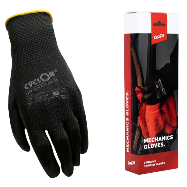 Montagehandschuhe CyclOn M10 - gelb (3 Paar)