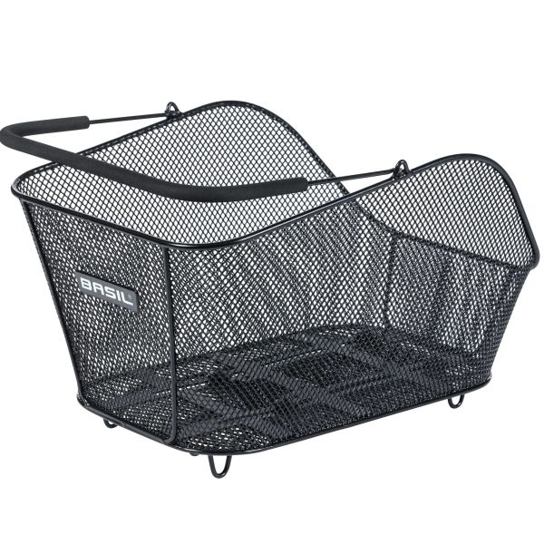 Basil Icon M Fahrradkorb mit MIK-Befestigung, 13 Liter, 39 x 24 x 14 cm, schwarz