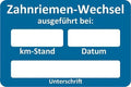 Eichner kundendienstaufkleber sticker timing belt customer service sticker