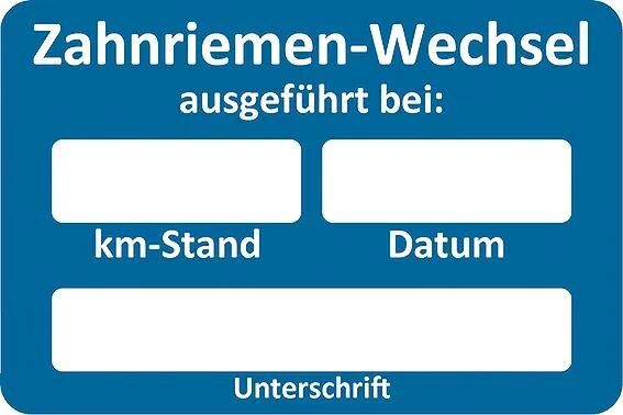 Eichner kundendienstaufkleber sticker timing belt customer service sticker