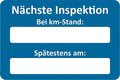 Eichner kundendienstaufkleber sticker inspection customer service sticker