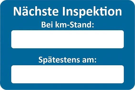 Eichner kundendienstaufkleber sticker inspection customer service sticker