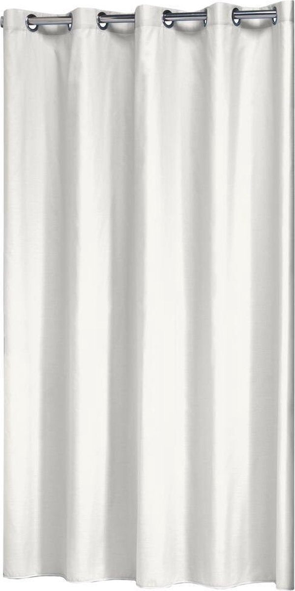 Sealskin coloris douchegordijn 180x200 cm - polyester katoen - wit