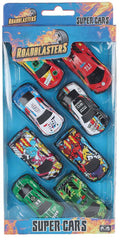 Roadblasters Autos, Druckguss, Rückziehmechanismus, 7,5 cm, 8 Stück.