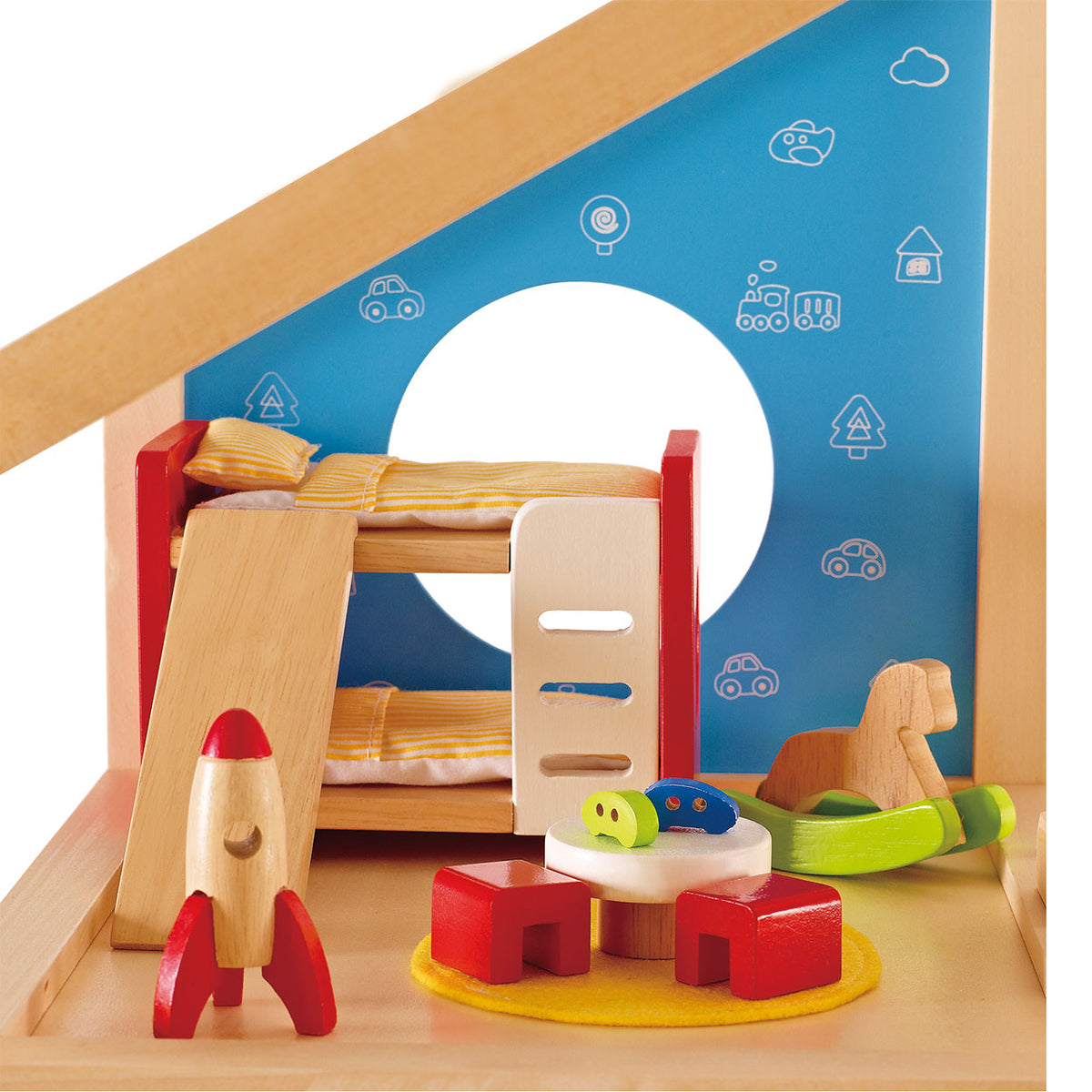 Hape kinderkamer poppenhuis meubels - 14-delig speelset voor kinderen vanaf 3 jaar