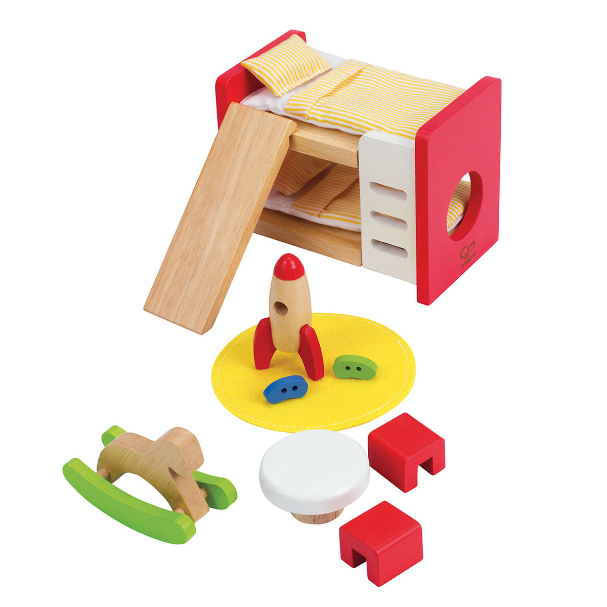 Hape kinderkamer poppenhuis meubels - 14-delig speelset voor kinderen vanaf 3 jaar