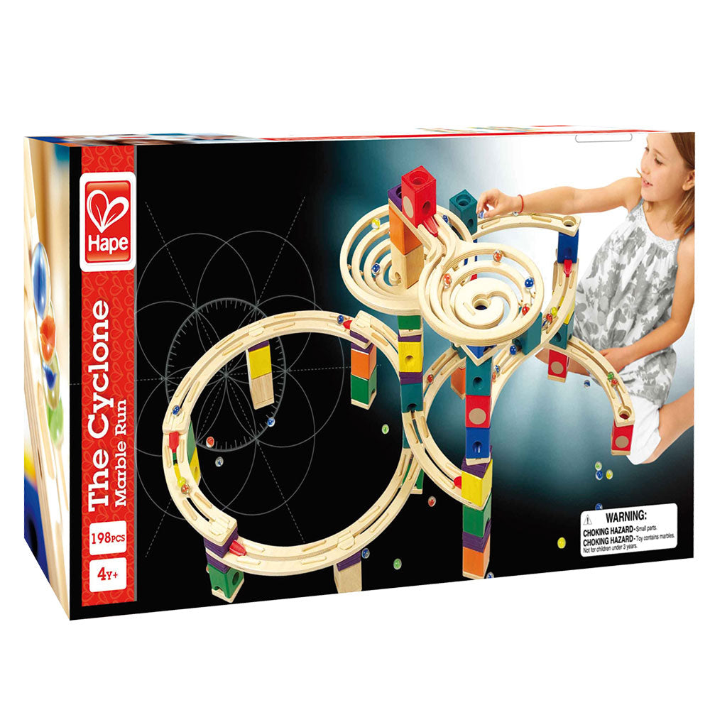 Hape quadrilla houten knikkerbaan the cyclone, 198dlg.