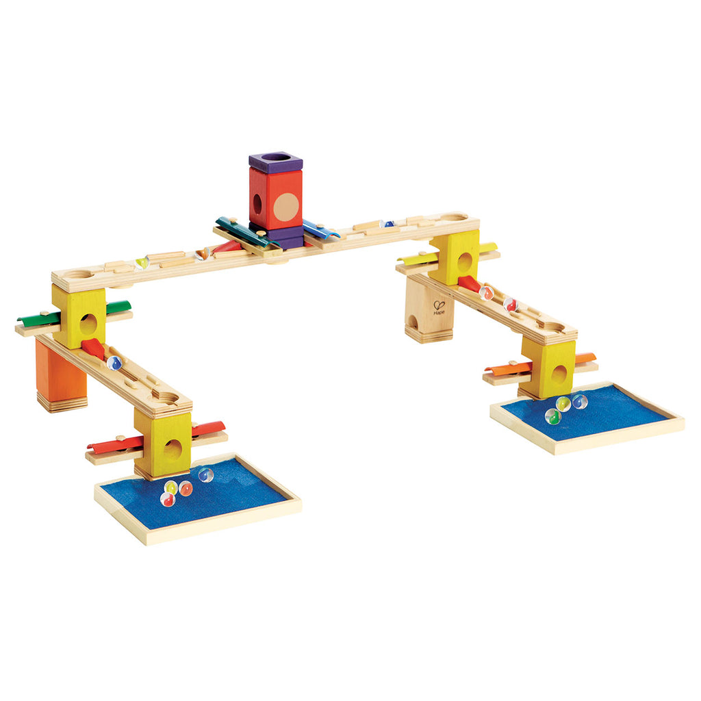 Hape Quadrilla Kugelbahn aus Holz mit Musikfunktion, 97dlg.