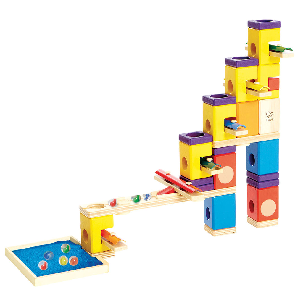 Hape Quadrilla Kugelbahn aus Holz mit Musikfunktion, 97dlg.