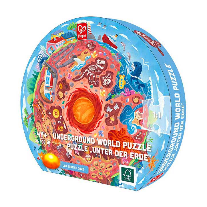 Hape Untergrundwelt-Puzzle mit Licht - 36 Teile.