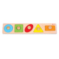 Classic world houten noppenpuzzel vormen, 5st.