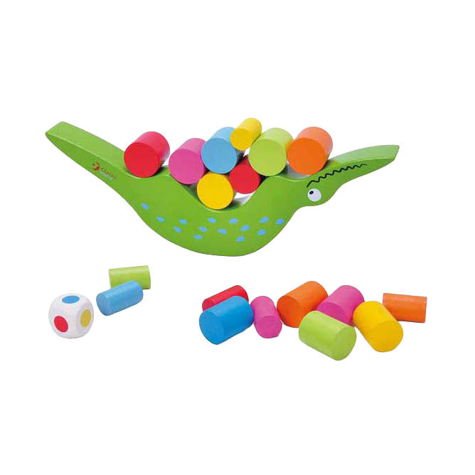Classic world houten balansspel krokodil, 20dlg.