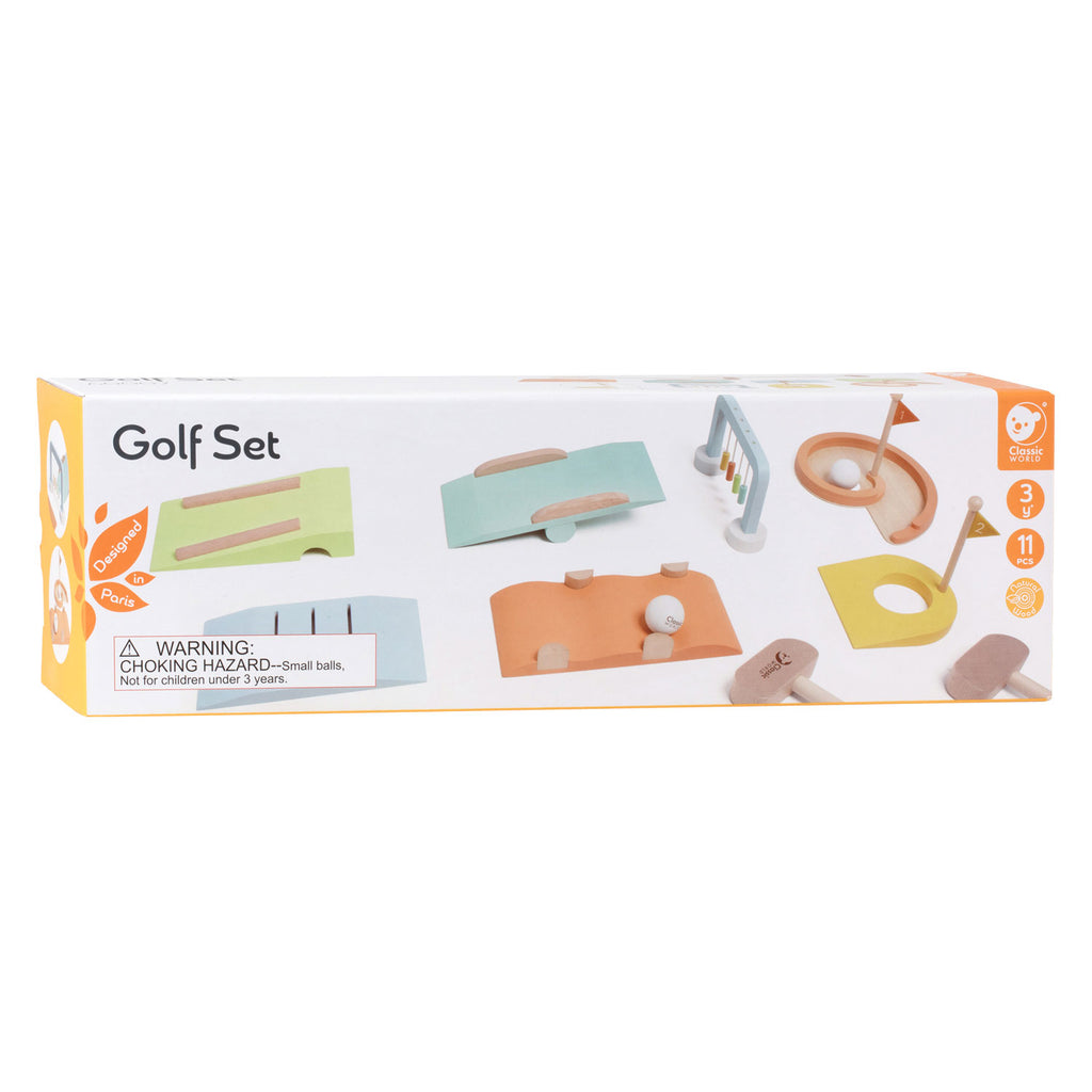 Klassiker World Holz-Golfset, 11-teilig.