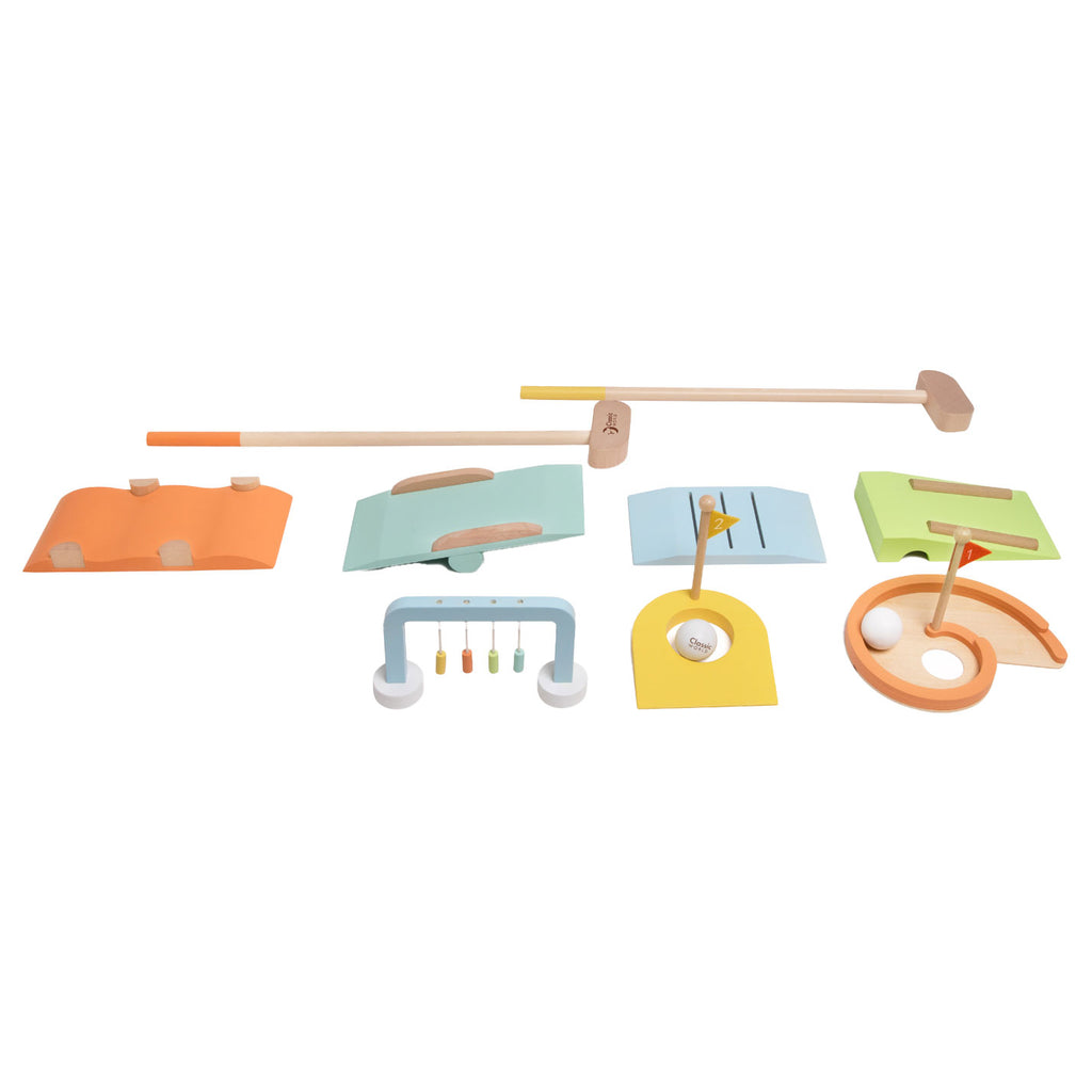 Klassiker World Holz-Golfset, 11-teilig.