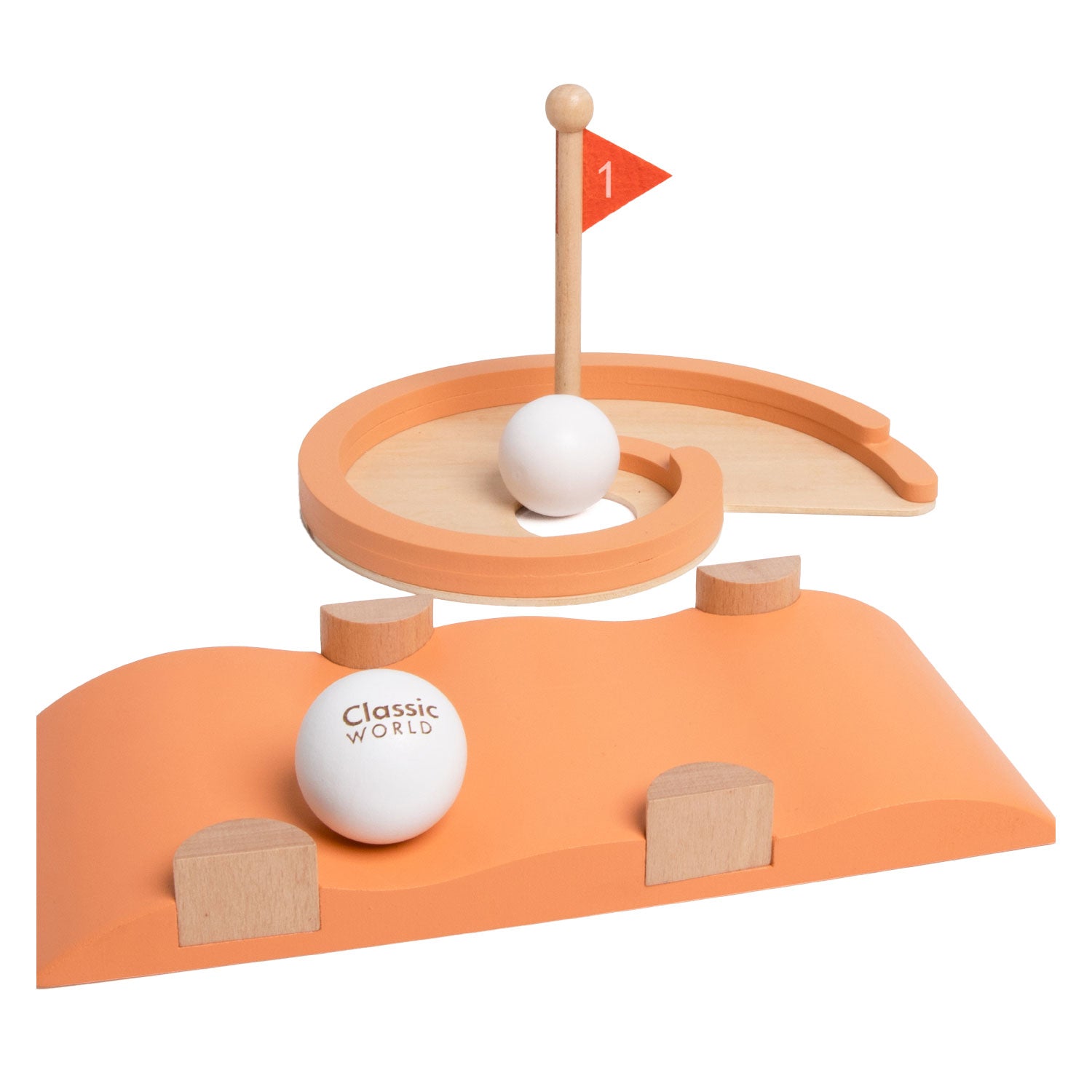 Klassiker World Holz-Golfset, 11-teilig.