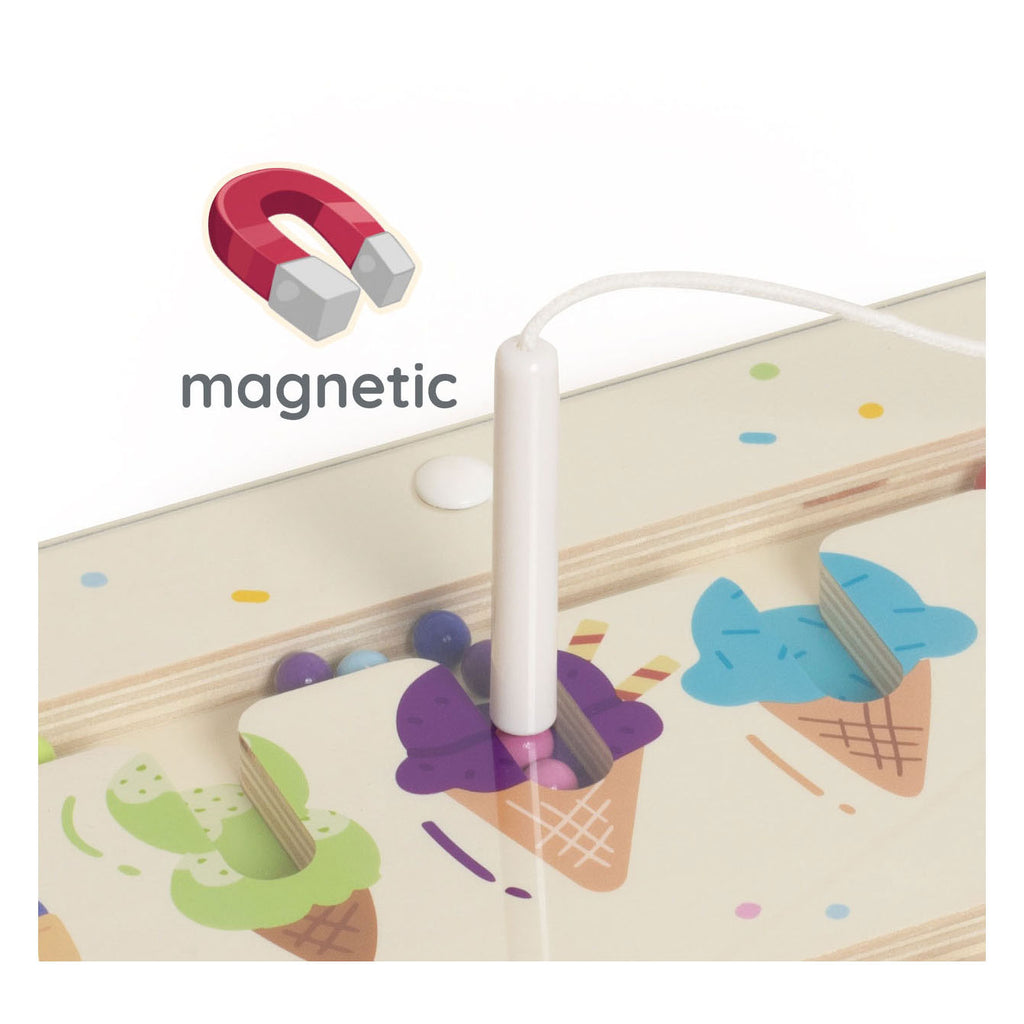 Klassisches Welt-Holz-Farbzuordnungsspiel, Eiscreme-Magnet