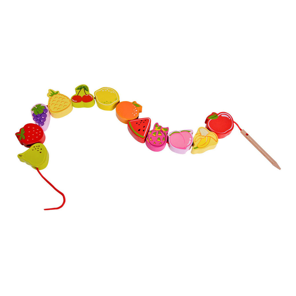 Classic world houten rijgkralen fruit, 13dlg.