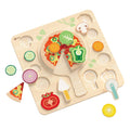 Classic world houten vormenpuzzel pizza, 22st.