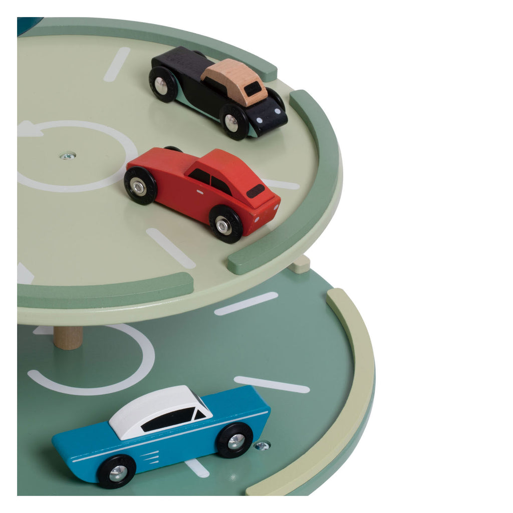 Klassische Welthölzerne -Vintage -Garage mit Autos, 11-tlg.