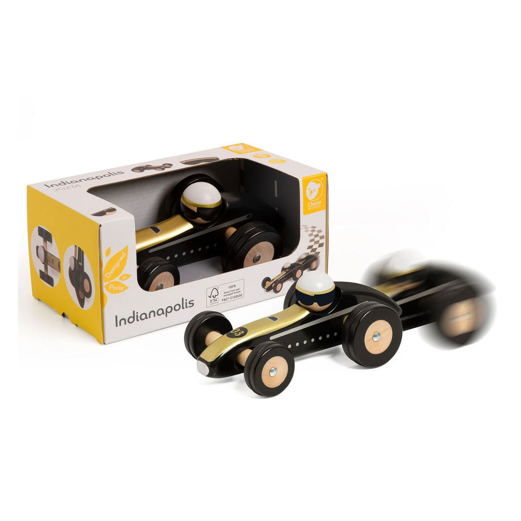 Klassisches Holzspielzeugauto Indianapolis
