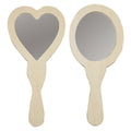 Creativ company houten handspiegels 23 cm 2 stuks