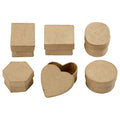 Creativ company papier mache creotime: mini doosjes 6 stuks 5x3 cm