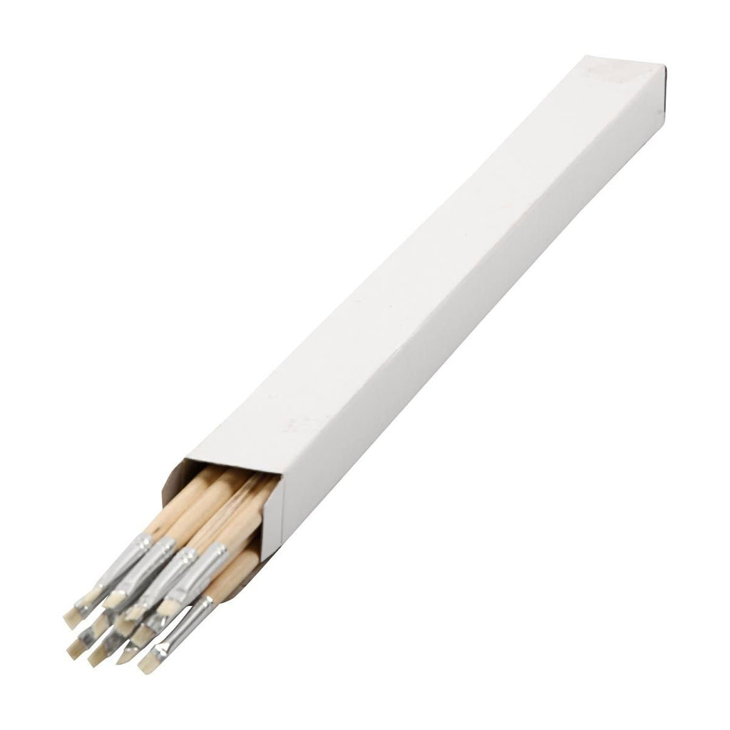 Creativ company nature line kwasten, afm 0, b: 4 mm, lange steel, 12 stuk 1 doos