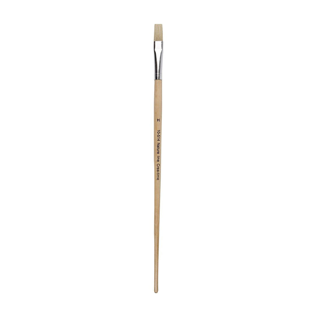 Creativ company nature line kwasten, afm 14, l: 32 cm, b: 12 mm, lange steel, 12 stuk 1 doos
