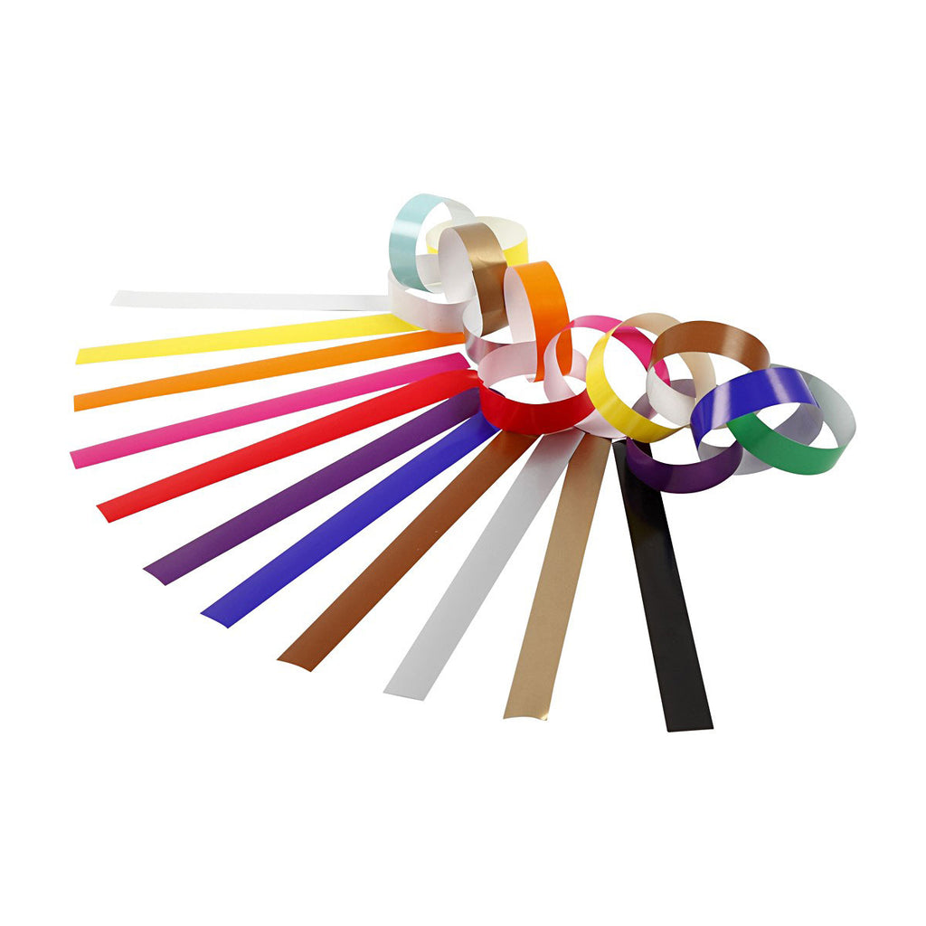 Girlandenstreifen der Firma Creativ Company, Länge: 16 cm, Breite: 15 mm, verschiedene Farben, 2400 Stück pro Karton