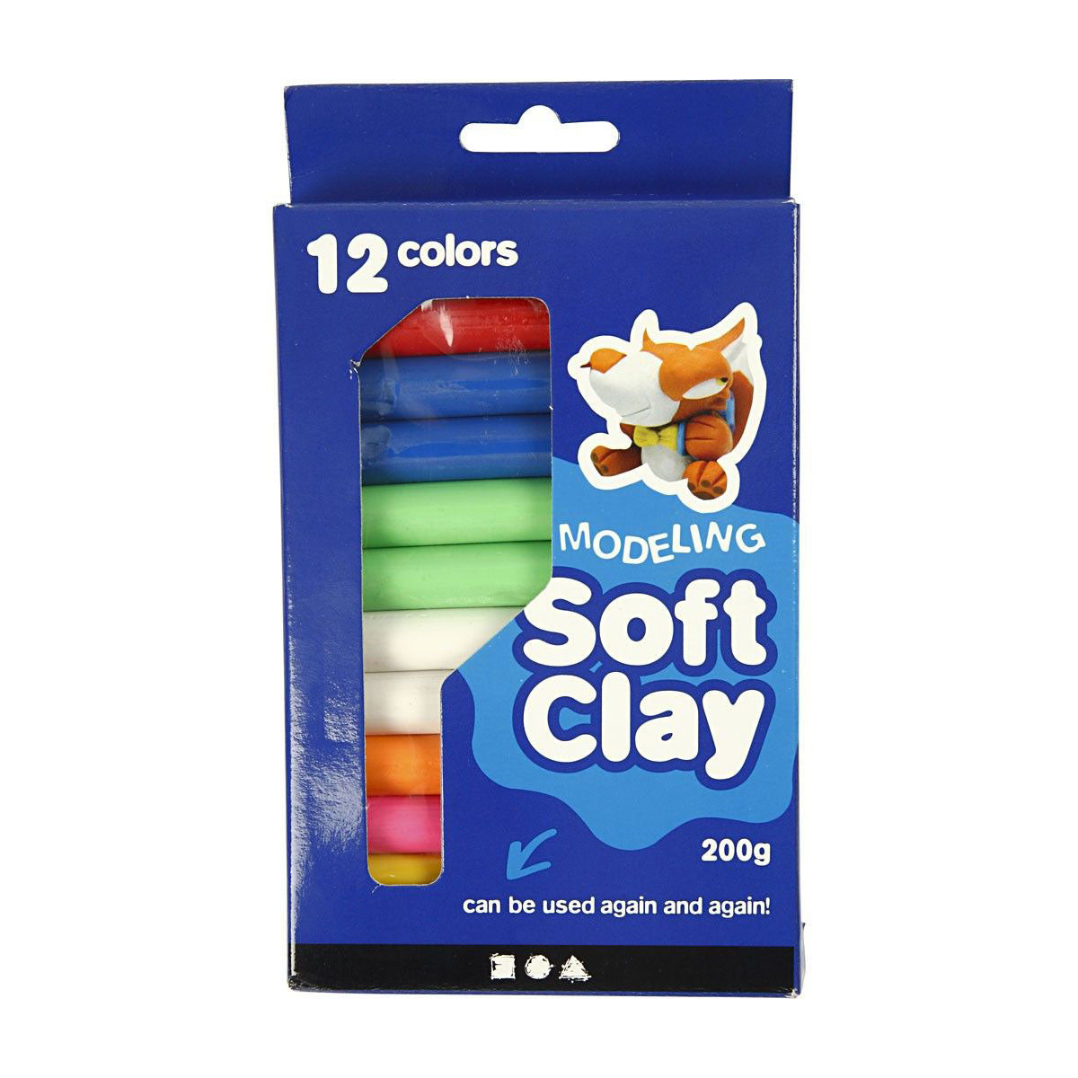 Creativ Company Set aus weicher Knete in verschiedenen Farben, 200 g.