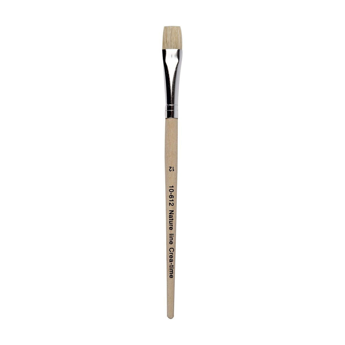 Creativ Company Nature-Linienpinsel, Größe 12, Länge 19 cm, Breite 11 mm, flach, 12 Stück in einer Schachtel