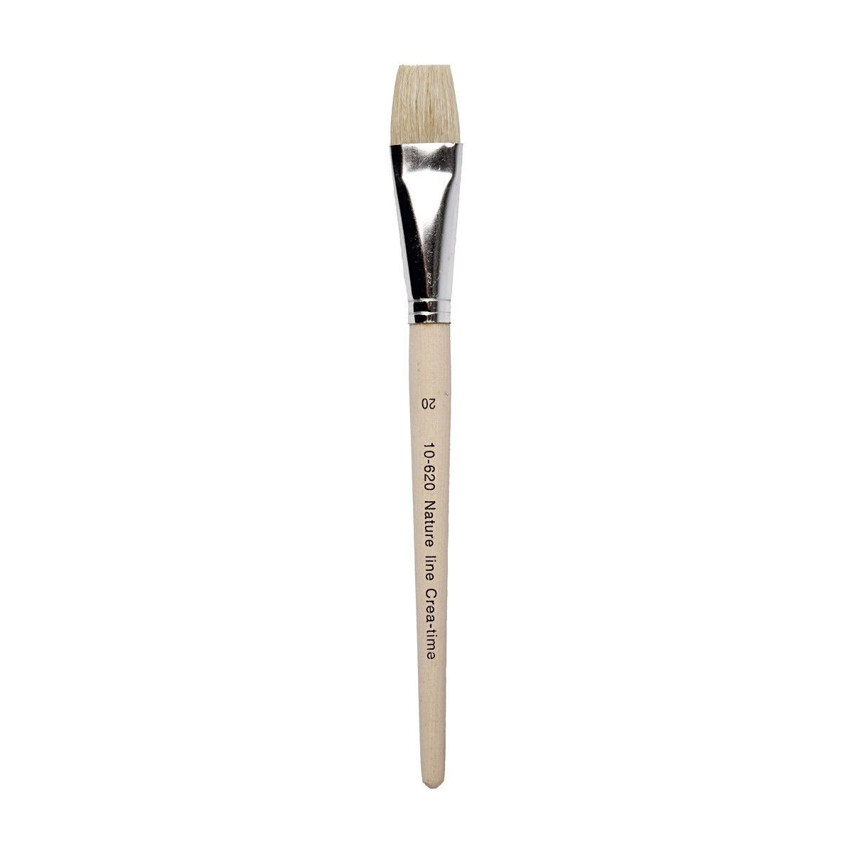 Creativ company nature line kwasten, afm 20, l: 20,5 cm, b: 20 mm, plat, 12 stuk 1 doos