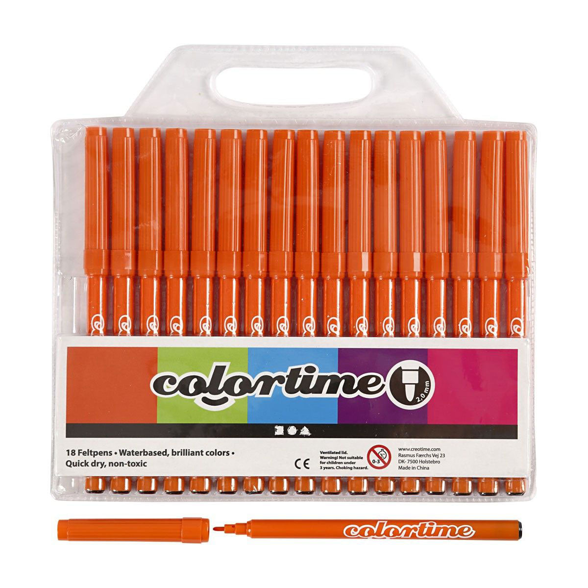 Creativ Company Orange Marker, 18 Stück.