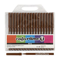 Colortime stift lijndikte: 2 mm bruin 18stuks