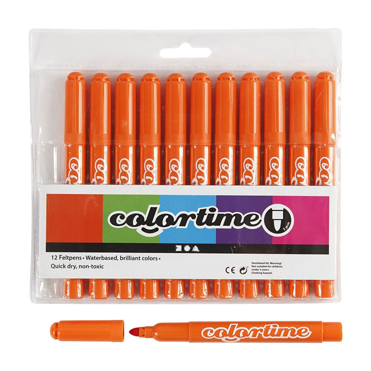 Creativ Company Orange Jumbo-Marker, 12 Stück.