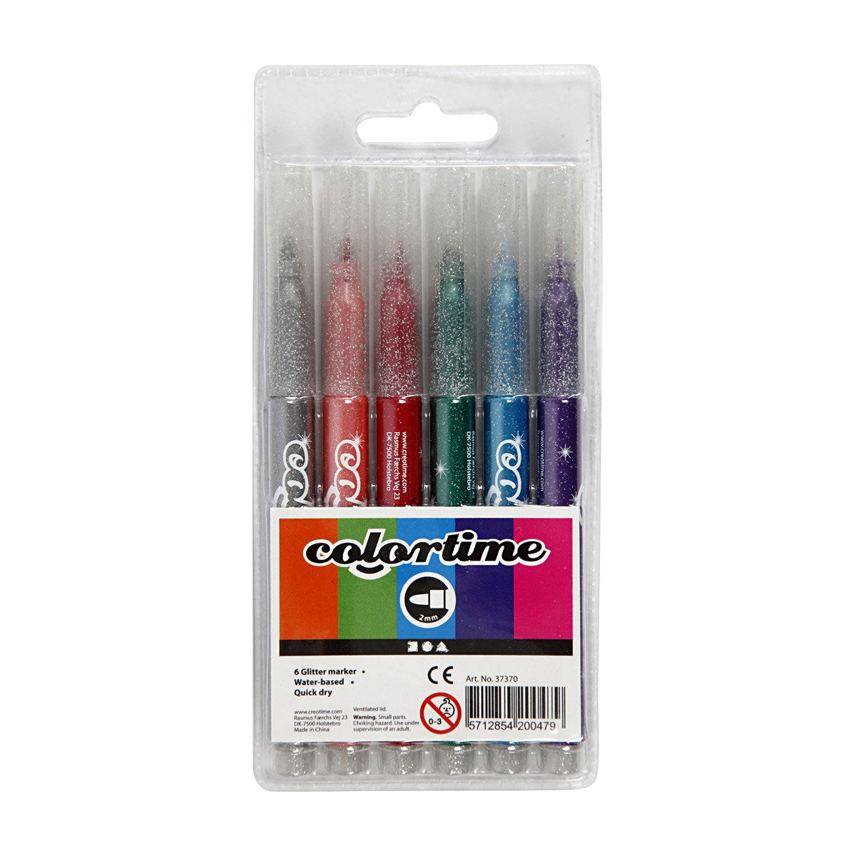 Creativ Company Glitzermarker, 6 Stück.