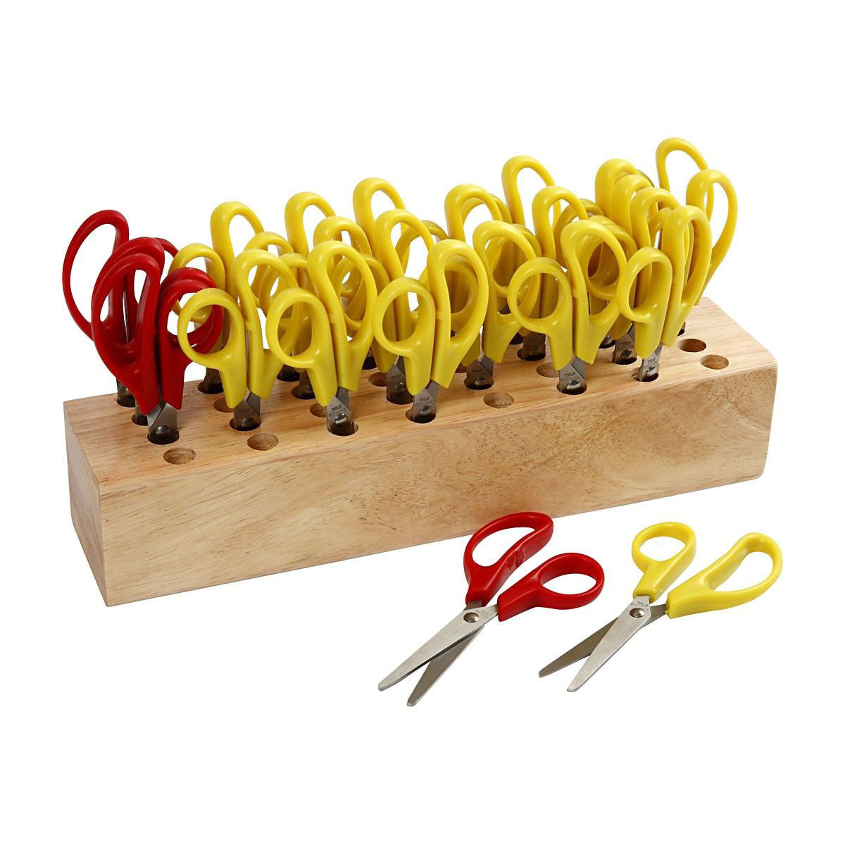 Creativ Company Runde Kinderschere mit Scherenblock, 24 Stück.