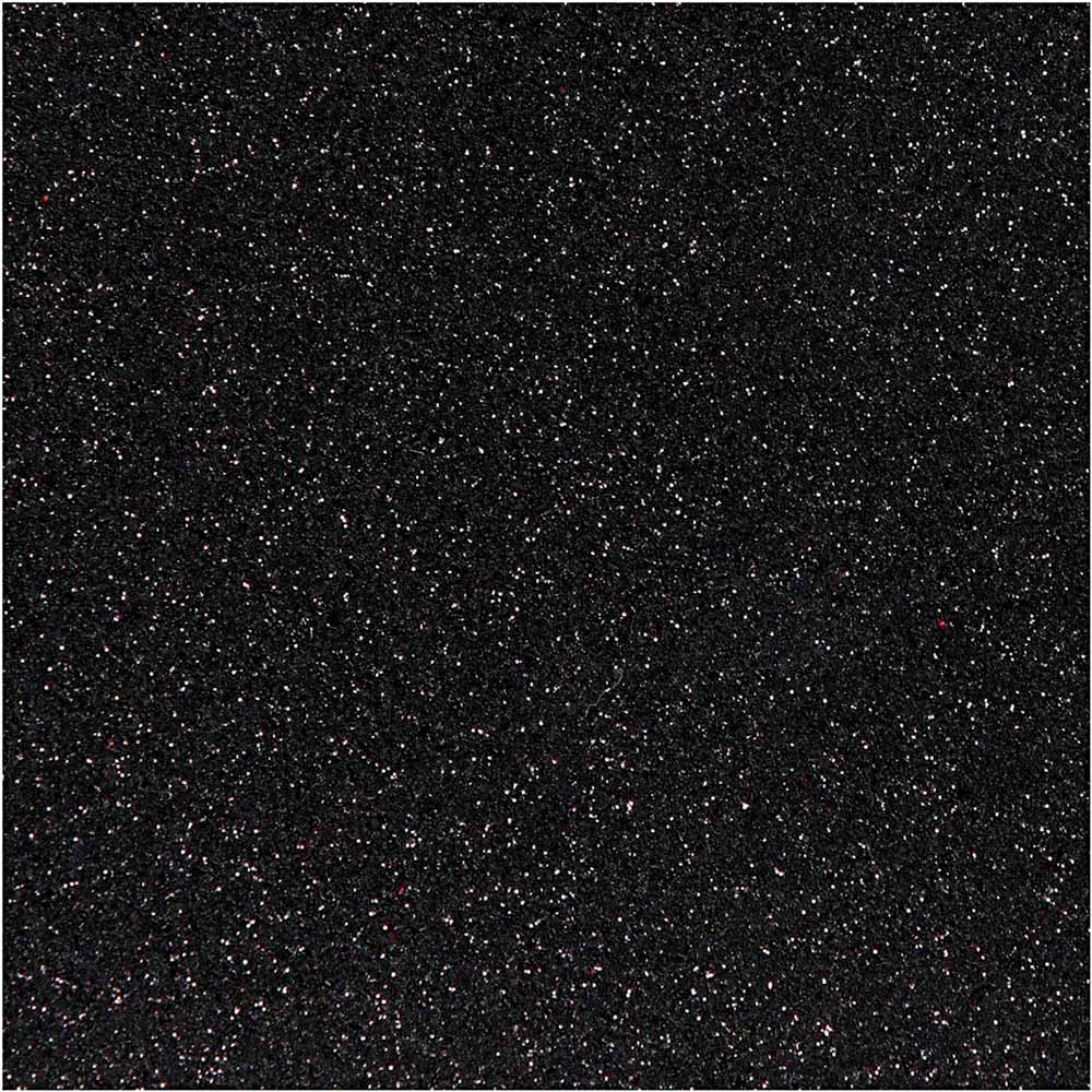 Creativ company opstrijkfolie glitter zwart, a5