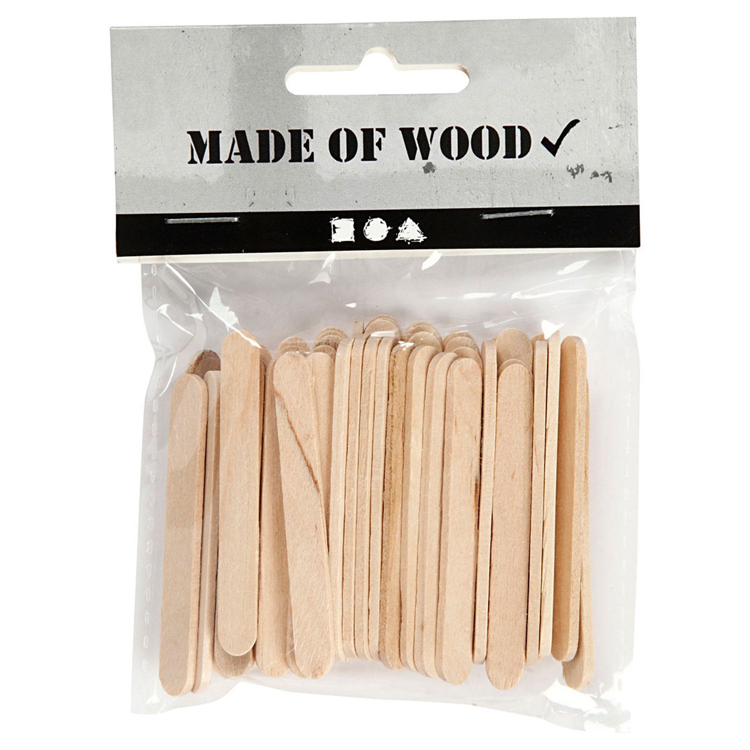 Creativ Company Mini-Bastelstäbchen aus Holz, 50 Stück.