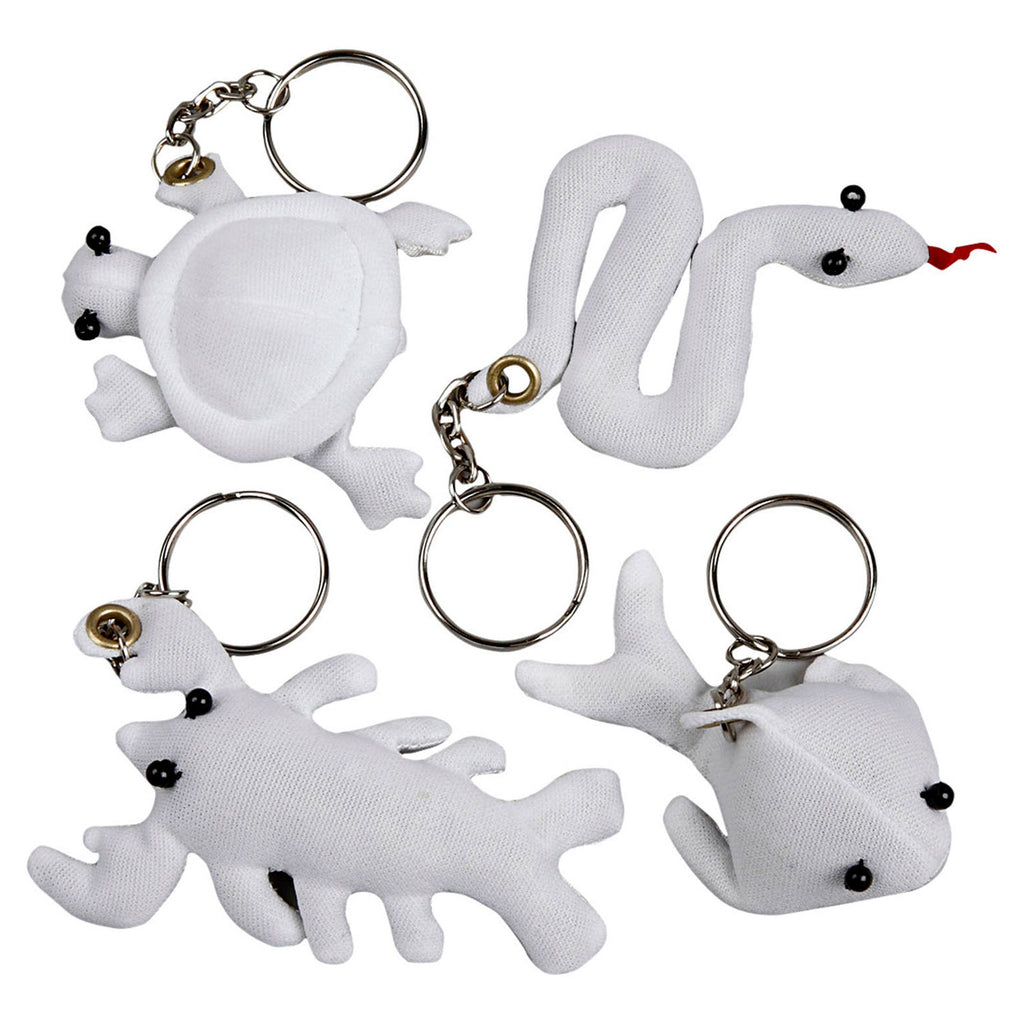 Creativ company https: www.cchobby.nl figuren-van-textiel-met-sleutelhanger-afm-4-8-cm-wit-4-stuk-1-doos