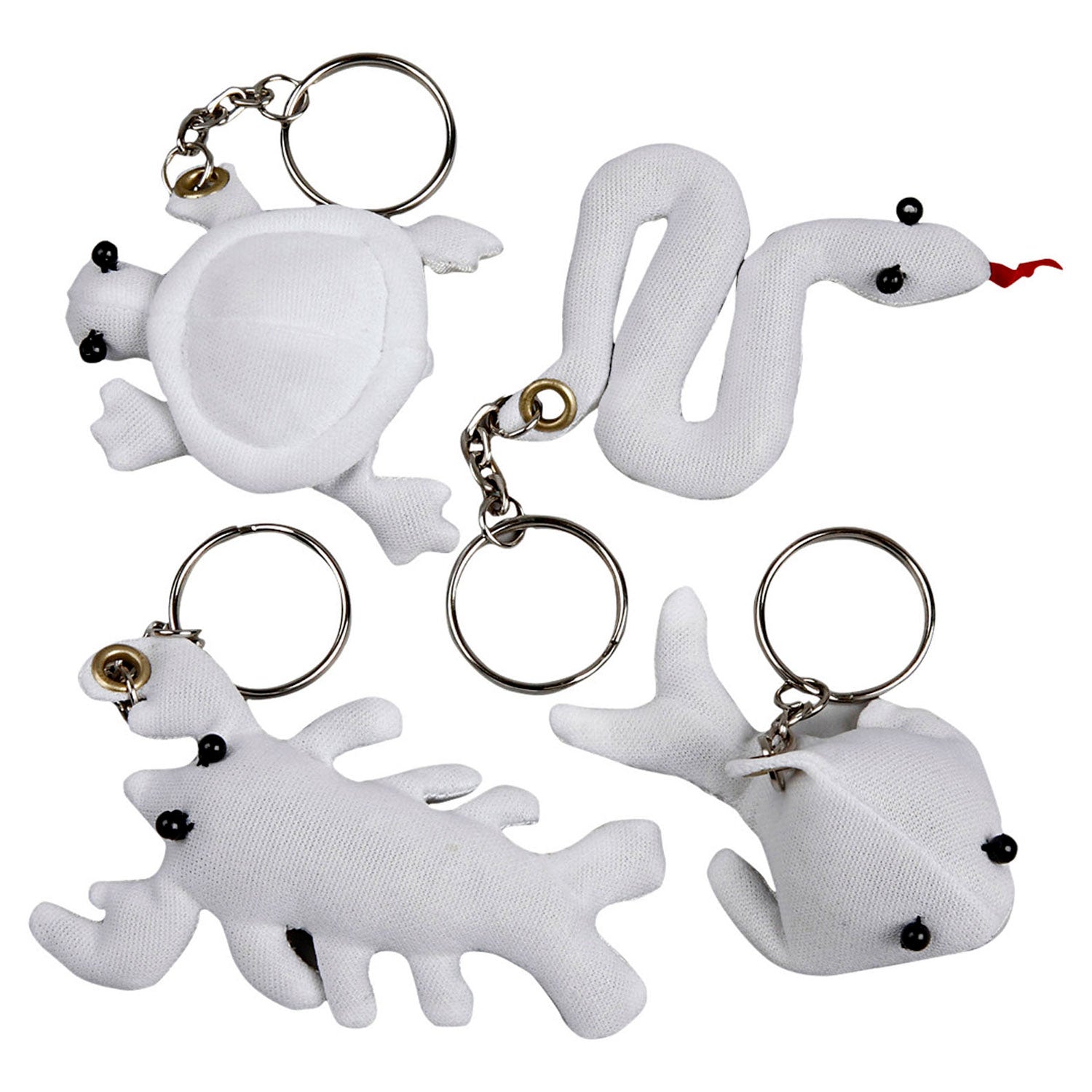 Creativ company https: www.cchobby.nl figuren-van-textiel-met-sleutelhanger-afm-4-8-cm-wit-4-stuk-1-doos